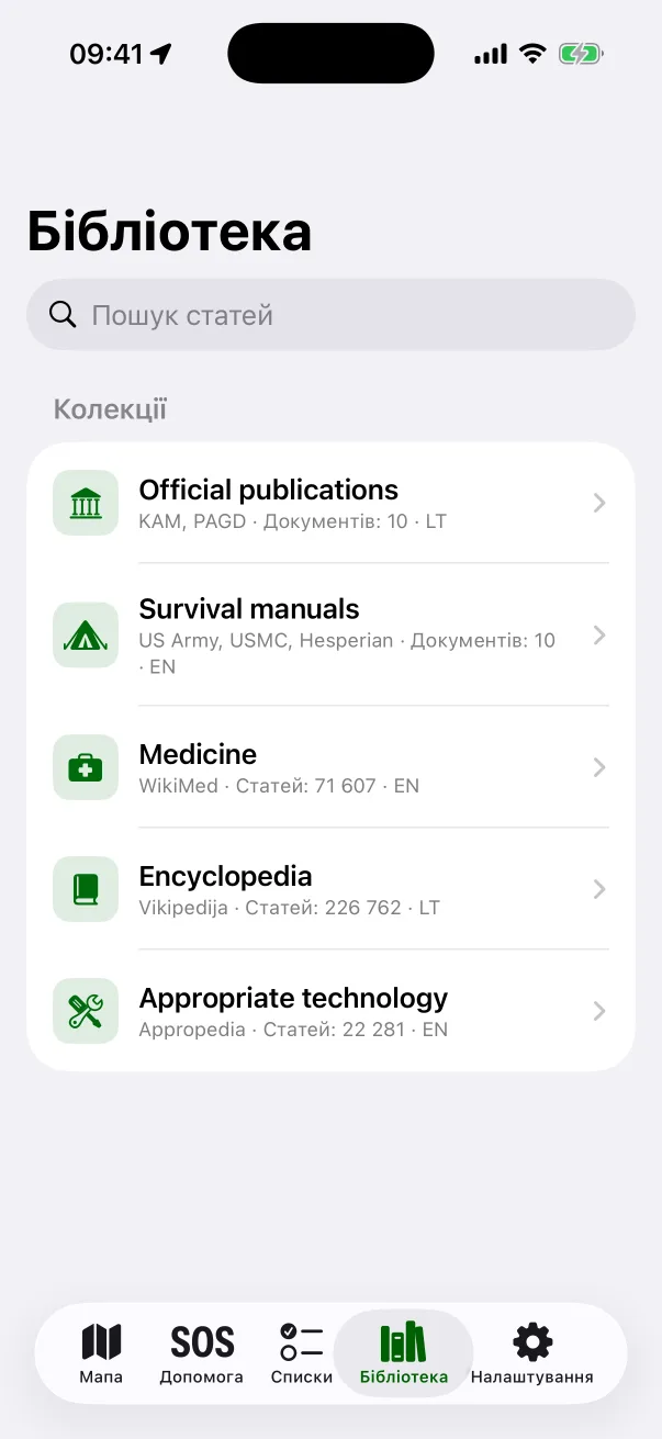 Бібліотека: швидка допомога та колекції